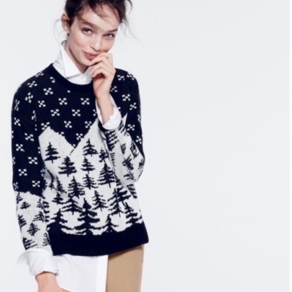 J.Crew Snow Cabin Forest Wool Sweater, Size XL - Picture 11 of 11
